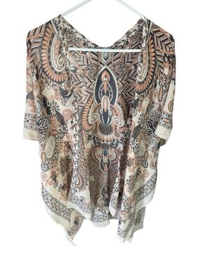 Flowy kimono inspired coverup one size fits most